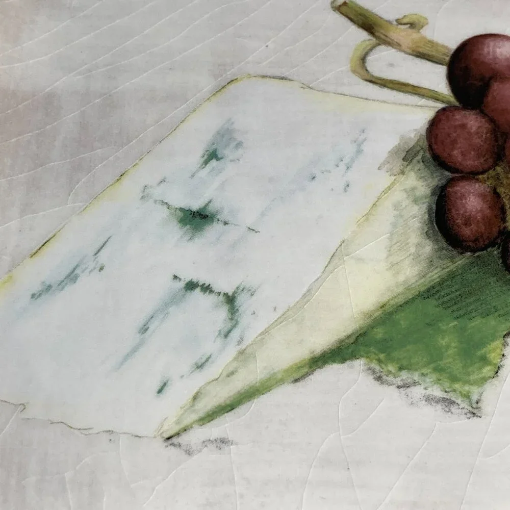 Crate & Barrel Cheese Plate Grapes Grape Bundle Wedge Serving Dish Ceramic Italy